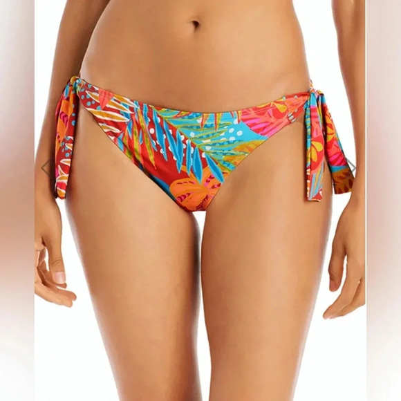 Bleu: The Heat Is On Draped Bandeau Tankini Top and Tie Sides Bottom Size 10 - Picture 5 of 10